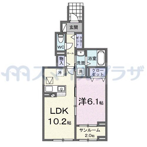 さいたま市北区吉野町のアパートの間取り