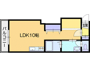 札幌市厚別区大谷地西のアパートの間取り