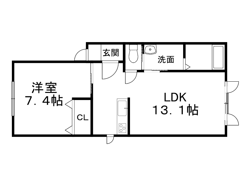 レジデンスやまと参号館（東棟）の間取り