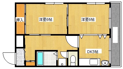 神戸市東灘区深江北町のマンションの間取り