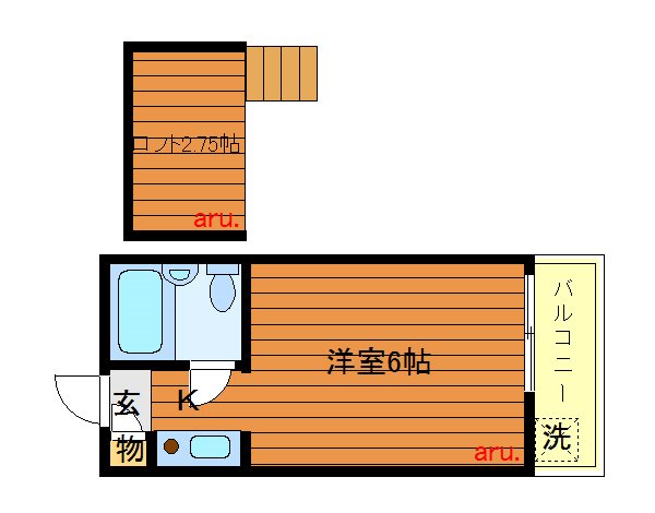 練馬区立野町のアパートの間取り