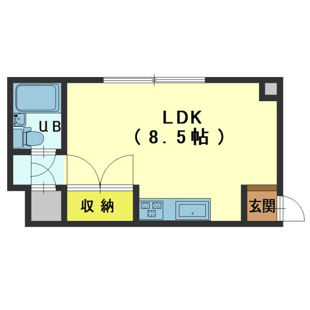 函館市千歳町のマンションの間取り