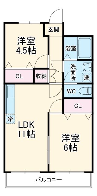 名古屋市中村区角割町のマンションの間取り