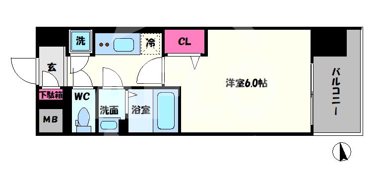 レジュールアッシュOSAKA新深江の間取り