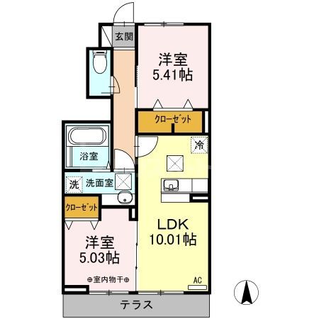 【江戸川区本一色のアパートの間取り】