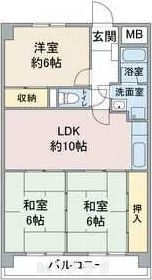 名古屋市北区萩野通のマンションの間取り