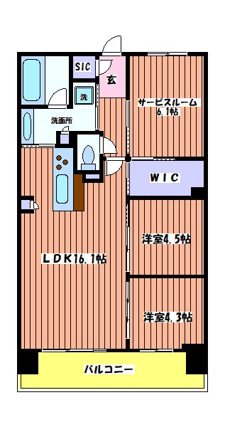 八王子レジデンスの間取り