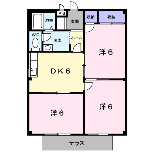 ハイツ綱嶋の間取り