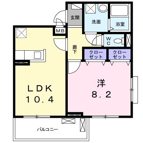 メゾン川勝IIIの間取り