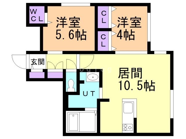 札幌市北区麻生町のマンションの間取り