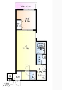 フジパレス西取石II番館105の間取り