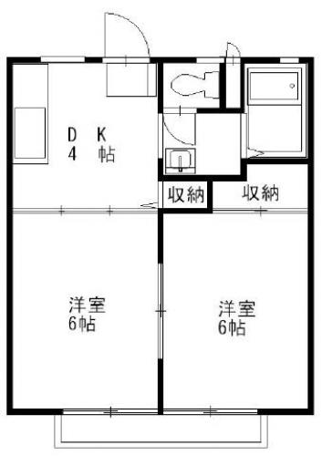 サニーパレスＢの間取り