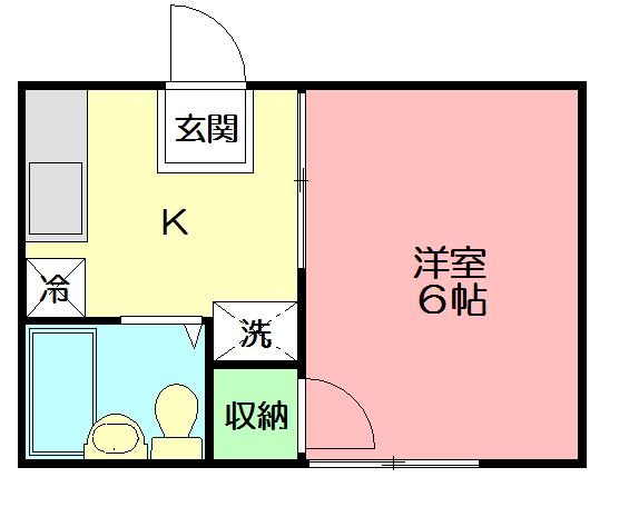 秦野市千村のアパートの間取り