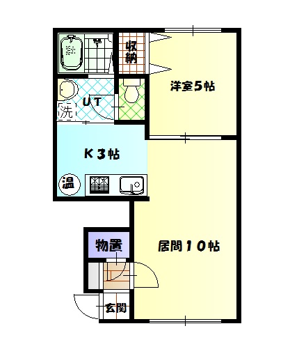 旭川市大町一条のアパートの間取り