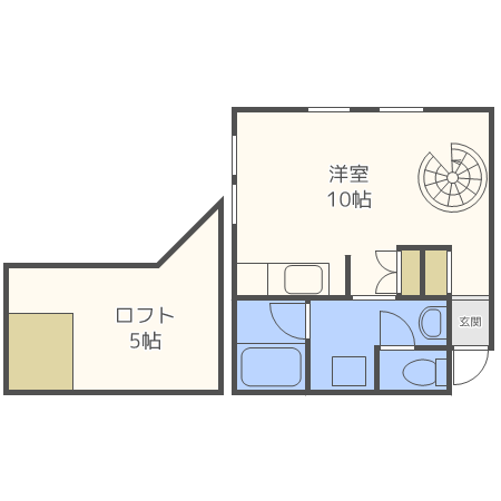 札幌市豊平区中の島二条のアパートの間取り