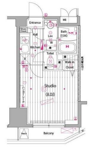 横浜市中区吉田町のマンションの間取り