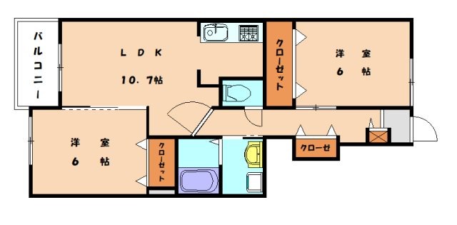 スウィートライフ野間Ａの間取り