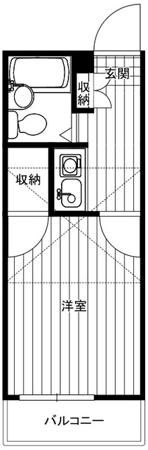 レオパレス大和田Aの間取り