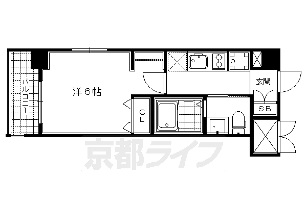 京都市東山区二町目のマンションの間取り