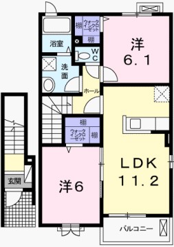 ヴァンベール城西Iの間取り