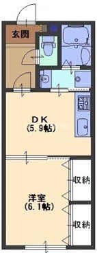 東大阪市川田のアパートの間取り