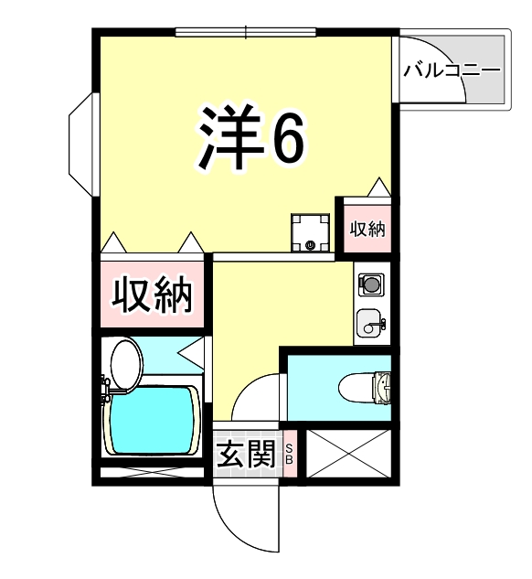 岡松ハイツの間取り写真