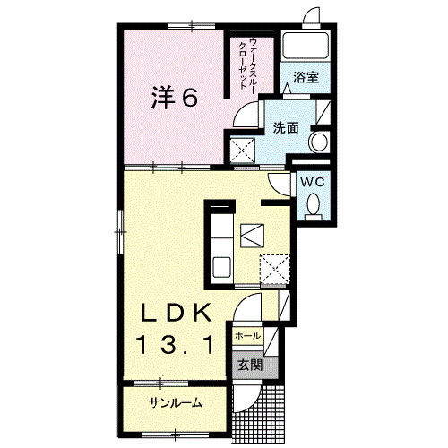 サニーコート大木戸Aの間取り