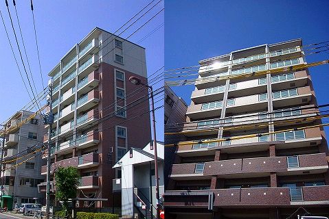 建物外観　エレベーター・モニター付オートロック・総タイル張り・・・など