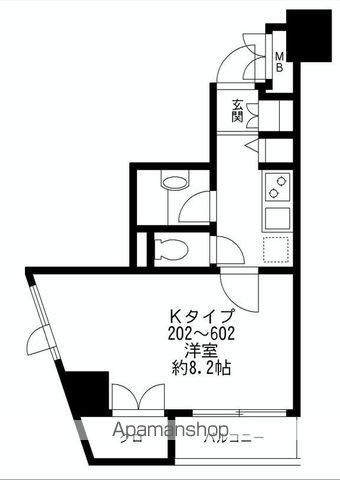 東京メトロ南北線 市ケ谷駅 徒歩8分 10階建 築24年の間取り写真