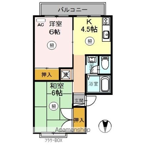 ホワイトヴィラ壱番館の間取り写真