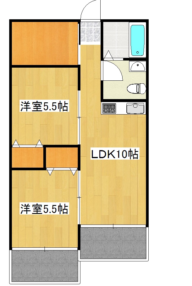 鹿児島市玉里町のマンションの間取り