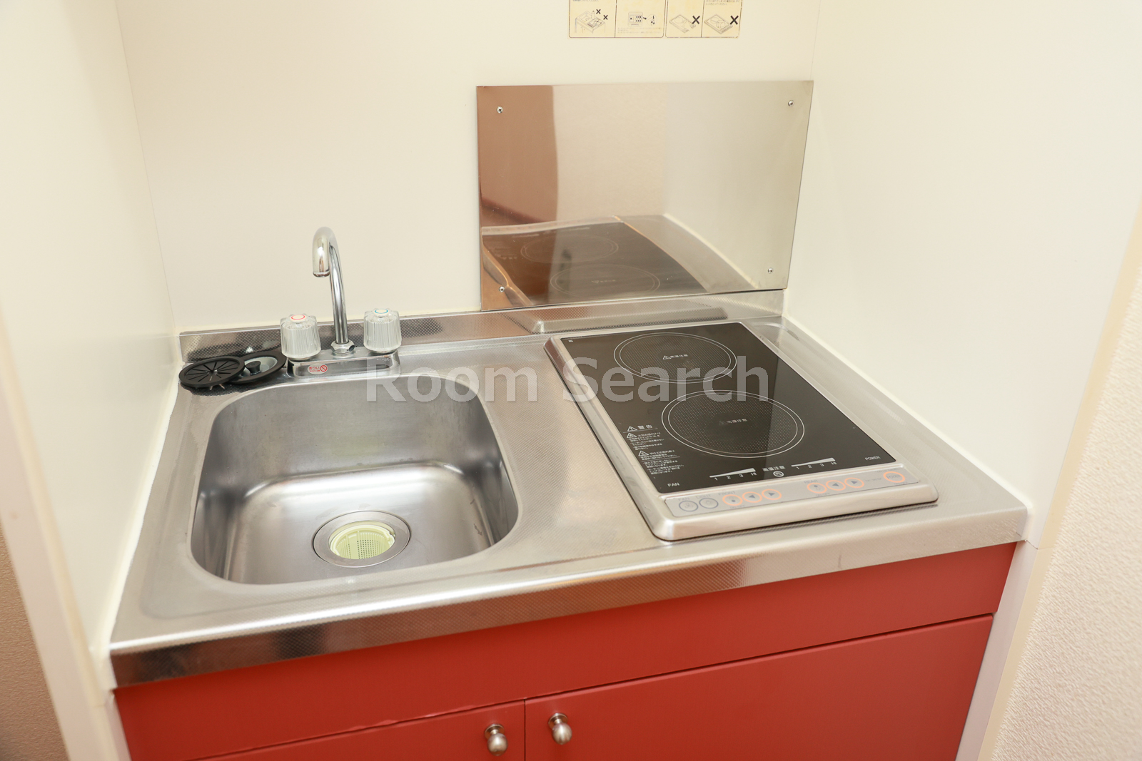 キッチン　2口コンロ、キッチン収納