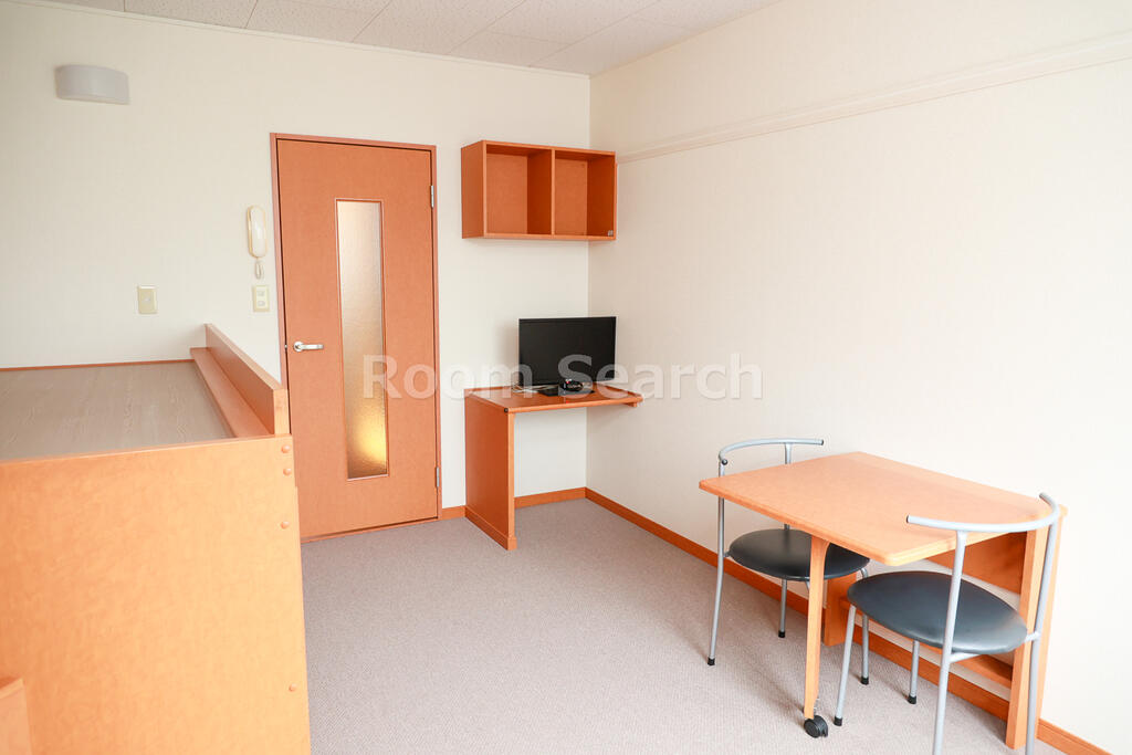 居室・リビング　テレビ、カーテン、エアコン、照明付き