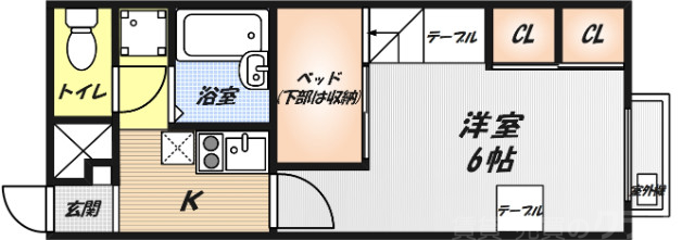 レオパレスパーシモン辻子の間取り