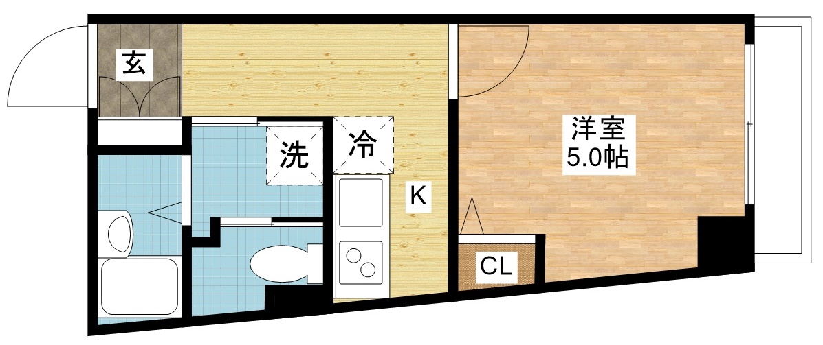 長崎市宝町のマンションの間取り