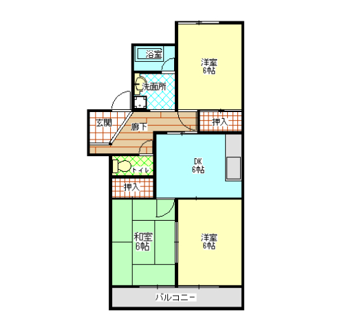 田中グリーンハイツの間取り