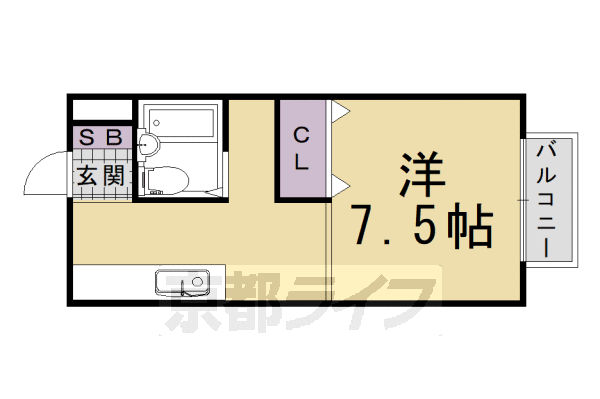 向日市上植野町のアパートの間取り