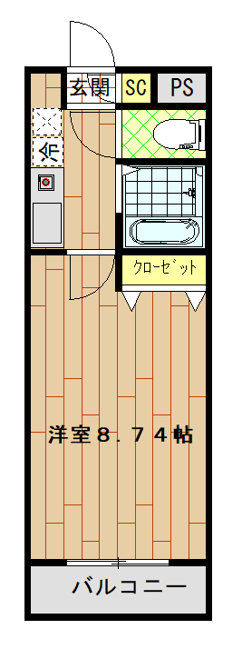 プラチナコート58番館の間取り