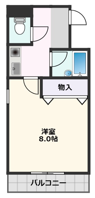 吹田市日の出町のマンションの間取り