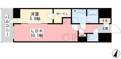 ルミナス勝山東の間取り