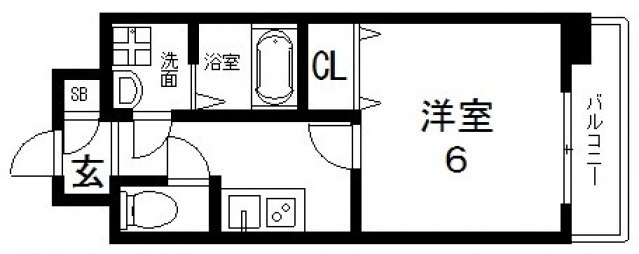 東大阪市高井田西のマンションの間取り