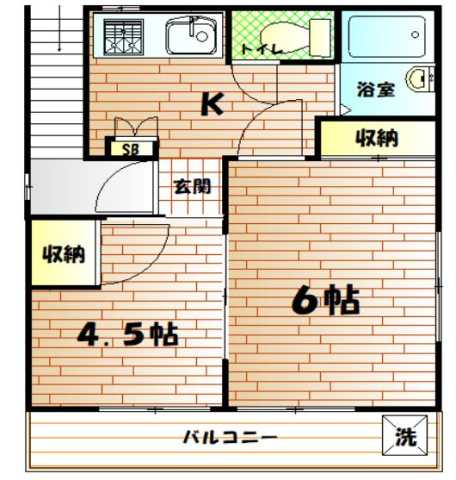 杉並区阿佐谷北のアパートの間取り