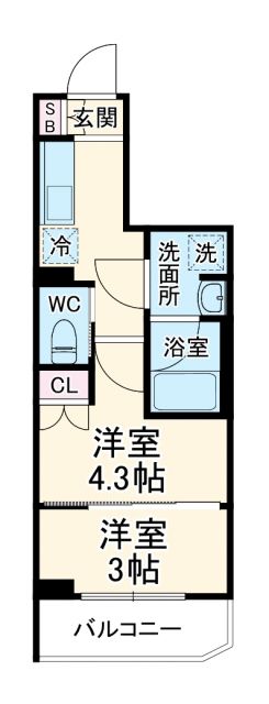 ブライズ二子新地の間取り