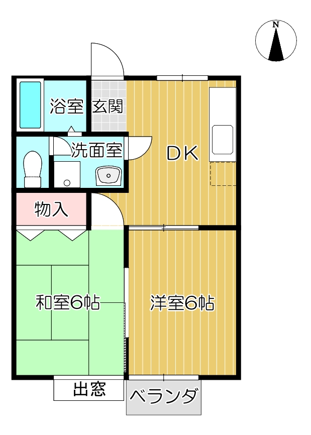 サンフラット２１－IIB203号室の間取り