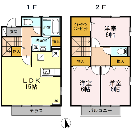 クレールコート弐番館の間取り