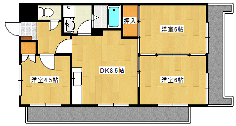 マーキス篠栗の間取り