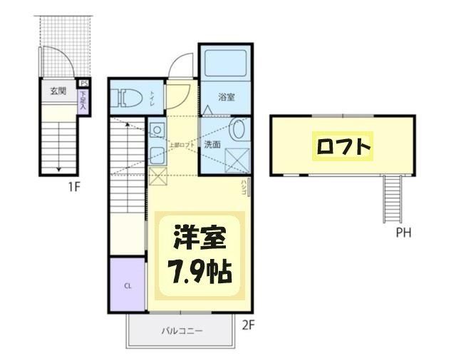 佐野市山越町のアパートの間取り