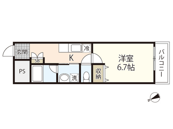 広島市西区観音本町のマンションの間取り