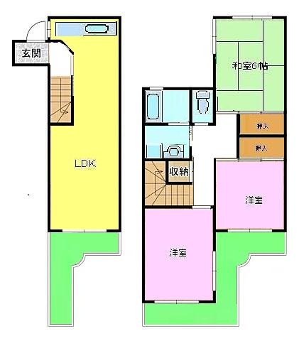 【千代田第2住宅５号棟の間取り】