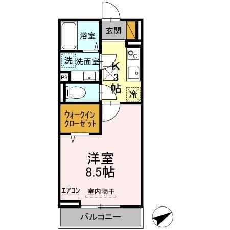 土浦市桜町のアパートの間取り